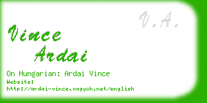 vince ardai business card
